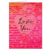 Aangepaste naam Roze harten Valentijnsdag Kaart (Voorkant)