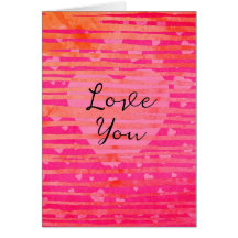 Aangepaste naam Roze harten Valentijnsdag Kaart