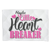 Aangepaste naam Roze kleine hartbreker Kussensloop (Voorkant)