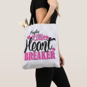 Aangepaste naam Roze kleine hartbreker Tote Bag (Dichtbij)