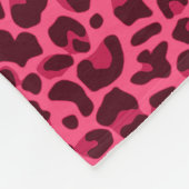 Aangepaste naam roze leopard paars damask bow fleece deken (Hoek)