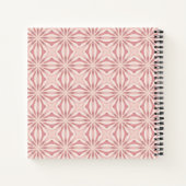 Aangepaste naam Roze Modern Floral Chic  Girly Notitieboek (Achterkant)