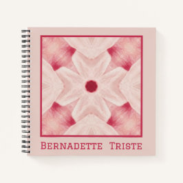 Aangepaste naam Roze Modern Floral Chic  Girly Notitieboek