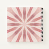 Aangepaste naam Roze Moderne Bloemrijke Chic Mooie Notitieboek (Achterkant)