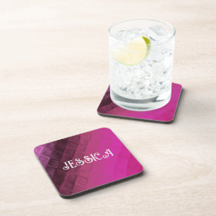 Aangepaste naam roze ombre vormen bier onderzetter
