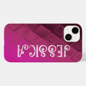 Aangepaste naam roze ombre vormen Case-Mate iPhone case (Achterkant (horizontaal))