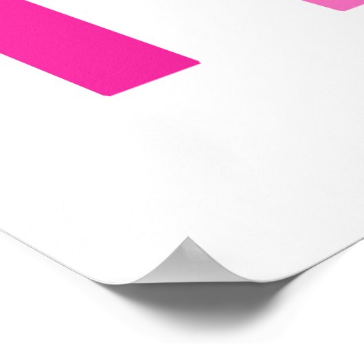 Aangepaste naam Roze Paarse afspeelruimte Poster (Hoek)