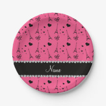 Aangepaste naam roze parijs eiffeltoren