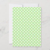 Aangepaste naam roze pinguïn groene polka stippen kaart (Achterkant)