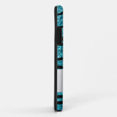 Aangepaste naam roze pinguïn zebra strepen Case-Mate iPhone case (Achterkant/rechts)