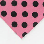 Aangepaste naam roze polka stippen turkooisboeg fleece deken (Hoek)