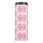Aangepaste naam Roze Regenboog Patroon Thermosbeker (Achterkant)