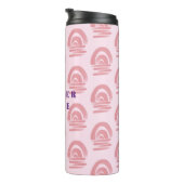 Aangepaste naam Roze Regenboog Patroon Thermosbeker (Geroteerd rechts)