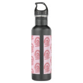 Aangepaste naam Roze regenboogpatroon Waterfles (Achterkant)