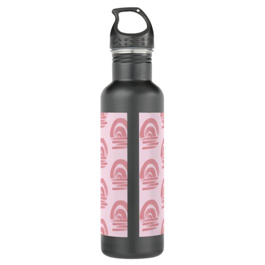 Aangepaste naam Roze regenboogpatroon Waterfles (Achterkant)