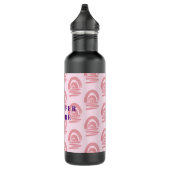 Aangepaste naam Roze regenboogpatroon Waterfles (Rechts)