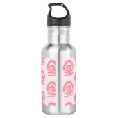 Aangepaste naam Roze regenboogpatroon Waterfles (Achterkant)