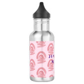 Aangepaste naam Roze regenboogpatroon Waterfles (Links)