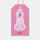 Aangepaste naam Roze Rodle Cadeaulabel (Voorkant)