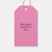 Aangepaste naam Roze Rodle Cadeaulabel (Achterkant)