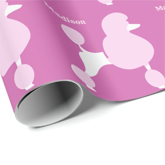 Aangepaste naam Roze Rodle Cadeaupapier (Rol Hoek)