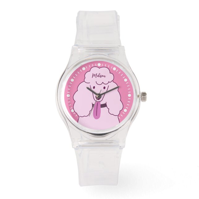 Aangepaste naam Roze Rodle Horloge (Voorkant)