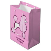Aangepaste naam Roze Rodle Medium Cadeauzakje (Voorkant Gekanteld)