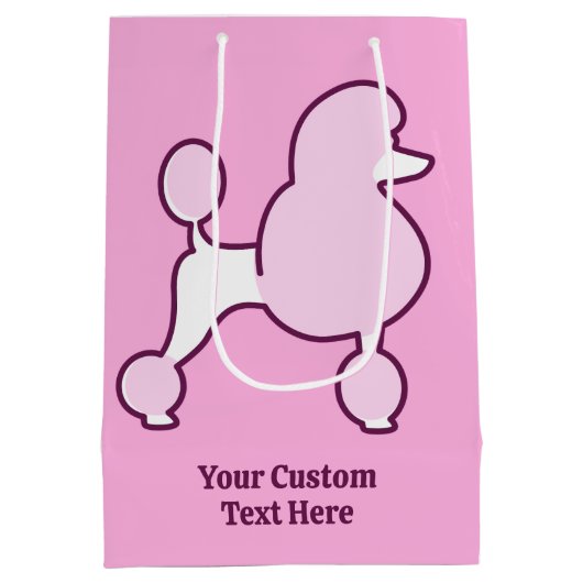 Aangepaste naam Roze Rodle Medium Cadeauzakje (Achterkant)
