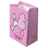 Aangepaste naam Roze Rodle Medium Cadeauzakje (Achterkant Gekanteld)