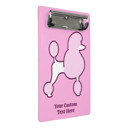 Aangepaste naam Roze Rodle Mini Klembord (Schuin)