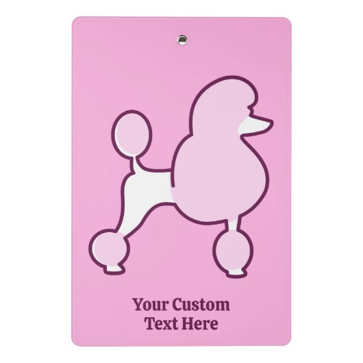 Aangepaste naam Roze Rodle Mini Klembord (Achterkant)