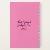Aangepaste naam Roze Rodle Notitieboek (Achterkant)