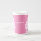 Aangepaste naam Roze Rodle Porselein Kop (Voorkant)