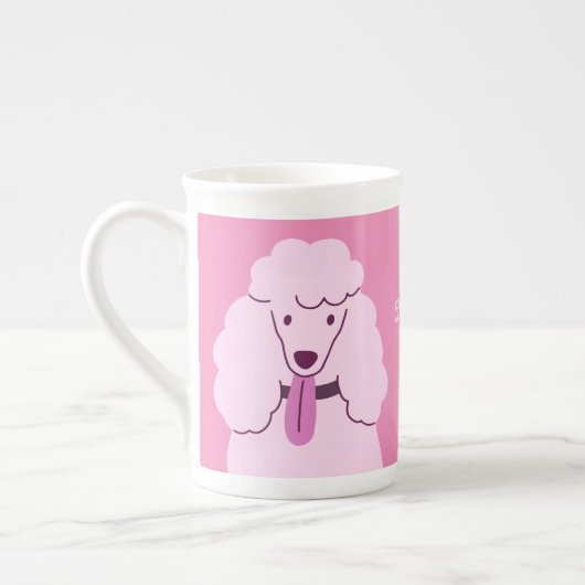 Aangepaste naam Roze Rodle Porselein Kop (Links)