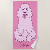 Aangepaste naam Roze Rodle Strandlaken (Voorkant)