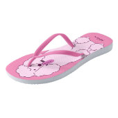 Aangepaste naam Roze Rodle Teenslippers (Schuin)