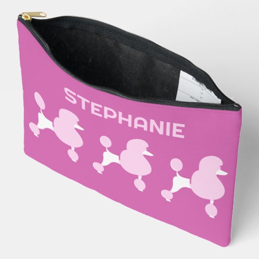 Aangepaste naam roze roezels etui (Open)