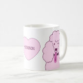 Aangepaste naam roze roezels koffiemok (Voorkant rechts)