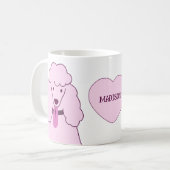 Aangepaste naam roze roezels koffiemok (Voorkant links)