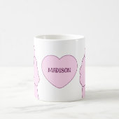 Aangepaste naam roze roezels koffiemok (Center)