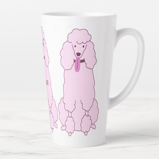 Aangepaste naam roze roezels latte mok (Rechts)