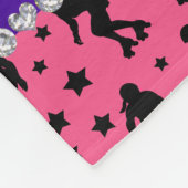 Aangepaste naam roze roller derby sterren fleece deken (Hoek)