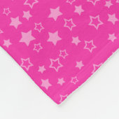 Aangepaste naam roze roze roze sterren fleece deken (Hoek)
