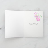 Aangepaste Naam Roze Rozen en Strepen 97ste Verjaa Kaart (Binnen)