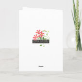 Aangepaste Naam Roze Rozen en Strepen 98ste Verjaa Kaart (Achterkant)