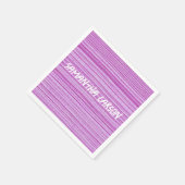 Aangepaste naam roze strepen textiel servet (Hoek)