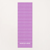 Aangepaste naam roze strepen textiel yogamat (Voorkant)