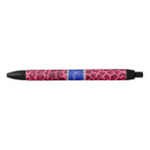 Aangepaste naam roze strook afdrukblauwe streep zwarte inkt pen (Voorkant)