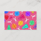 Aangepaste naam roze voorgevulde pompkamers visitekaartje (Achterkant)