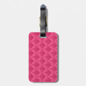 Aangepaste naam Roze vouw Bagagelabel (Achterkant verticaal)